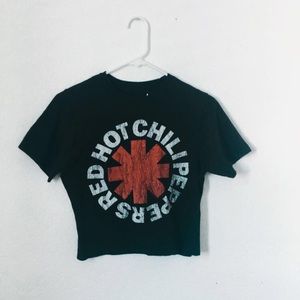 Red Hot Chili Peppers Band Cropped T Shirt 🌶